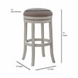American Woodcrafters Aversa 30-inch Backless Antique White Wood Bar Stool