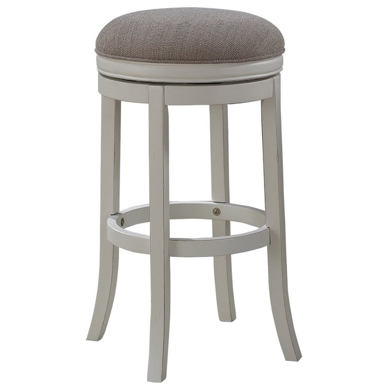 American Woodcrafters Aversa 30-inch Backless Antique White Wood Bar Stool