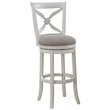 American Woodcrafters Accera 34-inch Swivel Antique White Wood Tall Bar Stool