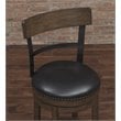 American Woodcrafters Taranto 34-inch Washed Brown Wood Swivel Tall Bar Stool