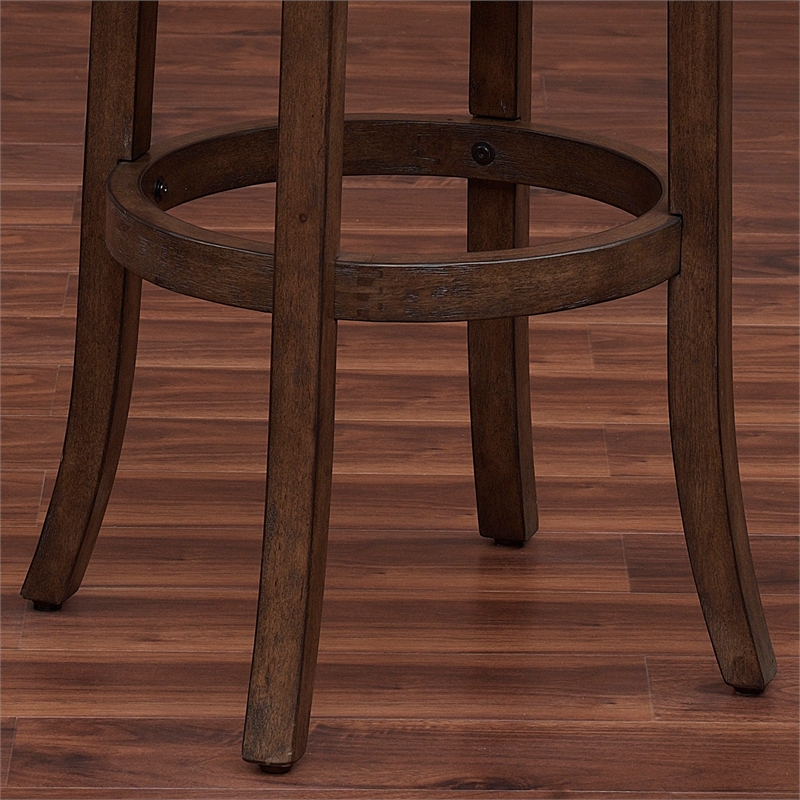 American Woodcrafters Taranto 34-inch Washed Brown Wood Swivel Tall Bar Stool