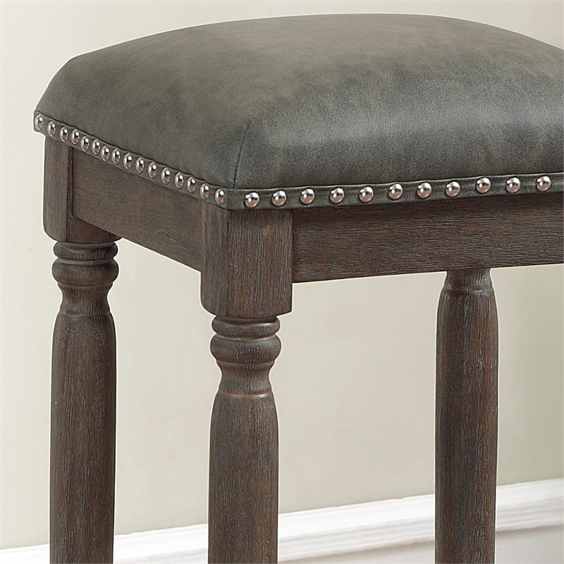 American Woodcrafters Bronson 26-inch Driftwood Gray Wood Backless Counter Stool