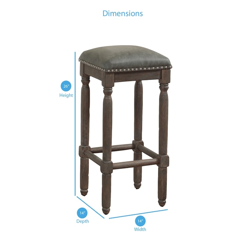 American Woodcrafters Bronson 26-inch Driftwood Gray Wood Backless Counter Stool