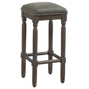 american woodcrafters bronson backless bar stool in driftwood grey