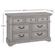 American Woodcrafters Stonebrook Antique Gray Wood Double Dresser