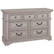 American Woodcrafters Stonebrook Antique Gray Wood Double Dresser