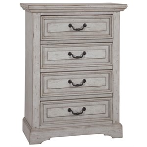 stonebrook  gray wood 4 drawer chest