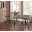 American Woodcrafters Stockton 42-Inch High Pub Table with Gray Metal Base