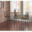 American Woodcrafters Stockton 42-Inch High Pub Table with Gray Metal Base