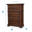 American Woodcrafters Stonebrook Rich Tobacco Wood 5-Drawer Chest
