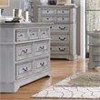 American Woodcrafters Stonebrook 7-Drawer Antique Gray Wood Dresser