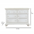 American Woodcrafters Cottage Traditions White Wood Double Dresser and Mirror