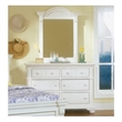 American Woodcrafters Cottage Traditions White Wood Double Dresser and Mirror