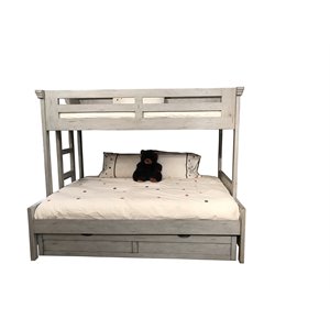 american woodcrafters stonebrook solid wood twin loft bed in antique gray