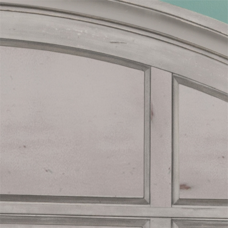 American Woodcrafters Sedona Vintage Style Full-Queen White Wood Panel Headboard