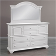 Cottage Traditions High Dresser with Landscape Mirror in Eggshell White Wood