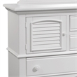 Cottage Traditions High Dresser with Landscape Mirror in Eggshell White Wood