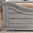 American Woodcrafters Stonebrook Antique Gray Wood King Panel Bed