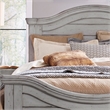 American Woodcrafters Stonebrook Antique Gray Wood King Panel Bed