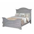 American Woodcrafters Stonebrook Antique Gray Wood King Panel Bed