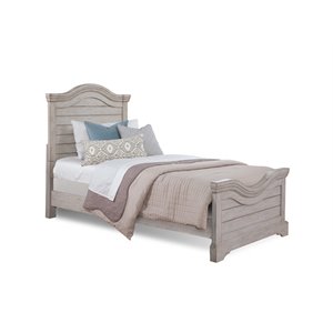 american woodcrafters stonebrook solid wood twin bed in antique gray