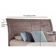 American Woodcrafters Aurora Weathered Gray Wood King Sleigh Headboard