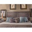 American Woodcrafters Aurora Weathered Gray Wood King Sleigh Headboard