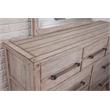 American Woodcrafters Aurora 7-Drawer White-washed Wood Dresser