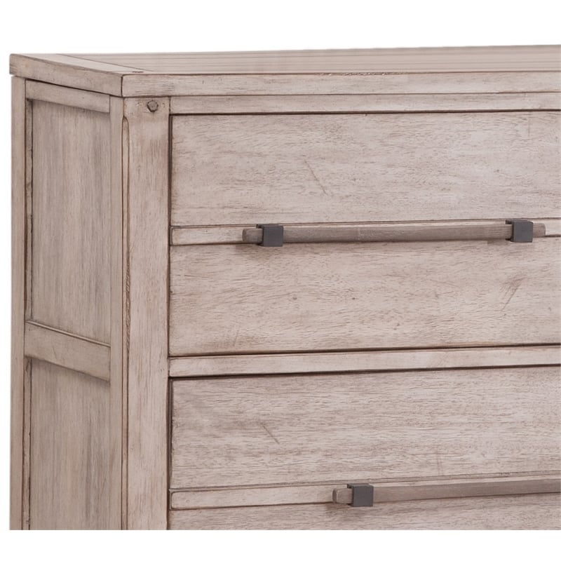 American Woodcrafters Aurora 7-Drawer White-washed Wood Dresser
