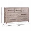 American Woodcrafters Aurora 7-Drawer White-washed Wood Dresser