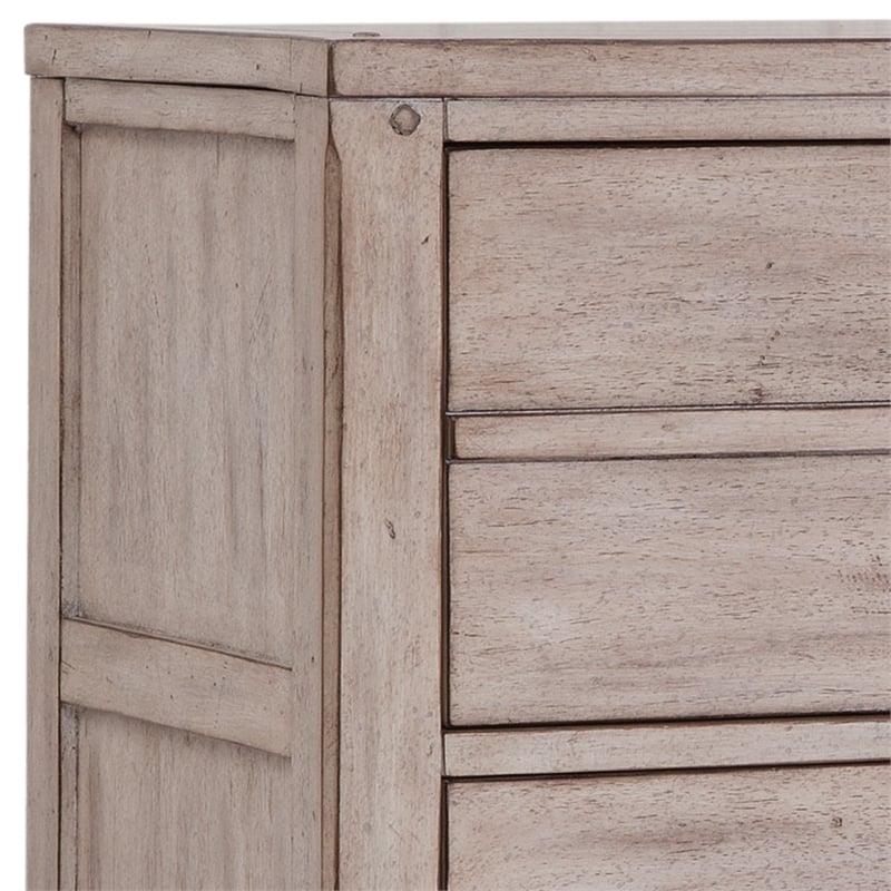 American Woodcrafters Aurora 4-Drawer White-washed Wood Chest