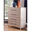 American Woodcrafters Aurora 4-Drawer White-washed Wood Chest