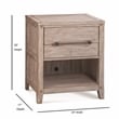 American Woodcrafters Aurora White-washed Wood 1-drawer Nightstand