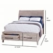 American Woodcrafters Aurora White-washed Wood Queen Sleigh Storage Bed