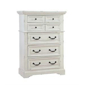 stonebrook 5-drawer antiqued white chest
