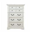 American Woodcrafters Stonebrook 5-Drawer Antique White Wood Chest
