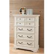 American Woodcrafters Stonebrook 5-Drawer Antique White Wood Chest