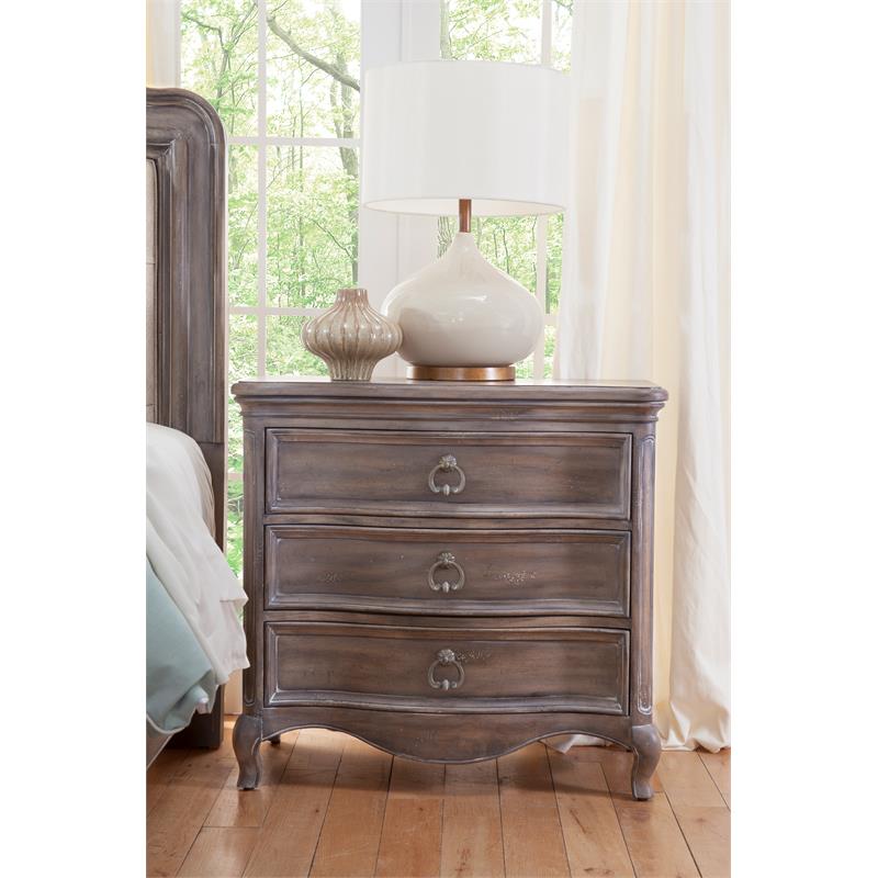 American Woodcrafters Genoa Antique Gray Wood 3-Drawer Nightstand