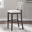 American Woodcrafters Lynwood Walnut Solid Wood Stationary 30-inch Barstool