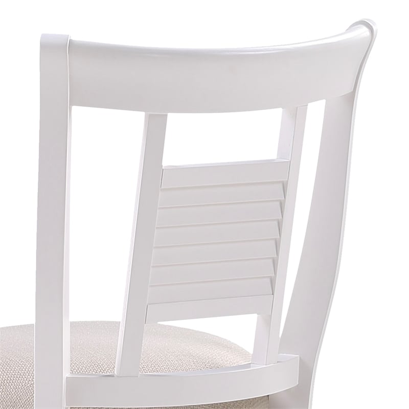 American Woodcrafters Grove White Solid Wood 360-degree Swivel Counter Bar Stool