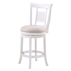 grove white solid wood swivel counter stool