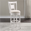 American Woodcrafters Grove White Solid Wood Swivel 30-inch Bar Stool