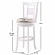 American Woodcrafters Grove White Solid Wood Swivel 30-inch Bar Stool