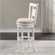 American Woodcrafters Grove White Solid Wood Swivel 30-inch Bar Stool