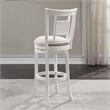 American Woodcrafters Grove White Solid Wood Swivel 30-inch Bar Stool