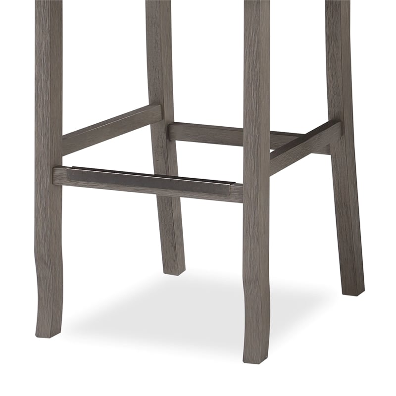 American Woodcrafters Kamelin Gray Solid Wood Stationary 30-inch Bar Stool