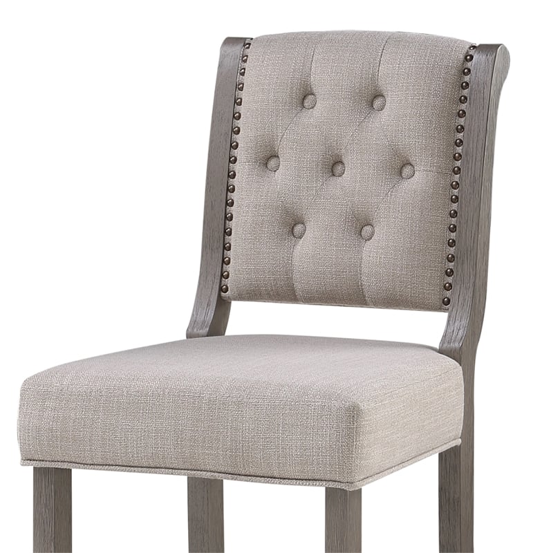 American Woodcrafters Kamelin Gray Solid Wood Stationary 30-inch Bar Stool