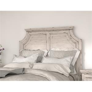 providence antique white wood queen panel headboard
