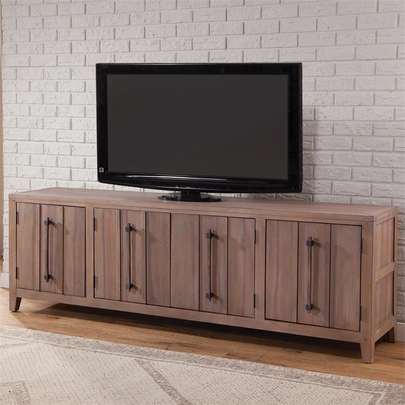 Aurora Weathered Gray 80inch Wood TV Console Cymax Business