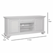 American Woodcrafters Cottage Traditions Eggshell White 72-inch Wood TV Console